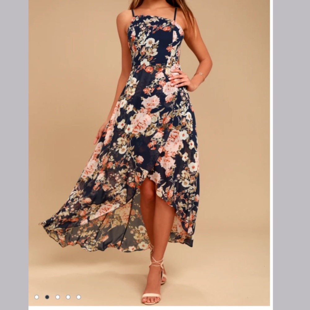 Lulus floral high-low dress